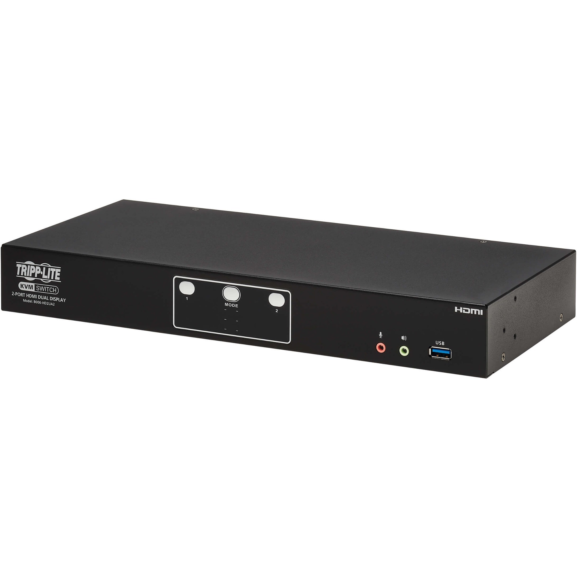 Eaton Tripp Lite Series 2-Port HDMI Dual-Display KVM Switch - 4K 60 Hz, USB 3.2 Gen 1, HDCP 2.2, USB Sharing