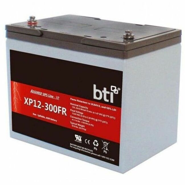 BTI XP12-300FR-BTI 12V 324W 77.3AH SEALED LEAD ACID BATTERY FOR VARIOUS BACK-UP UPS SYSTEMS, ALARM SYSTEMS, DATA CENTERS