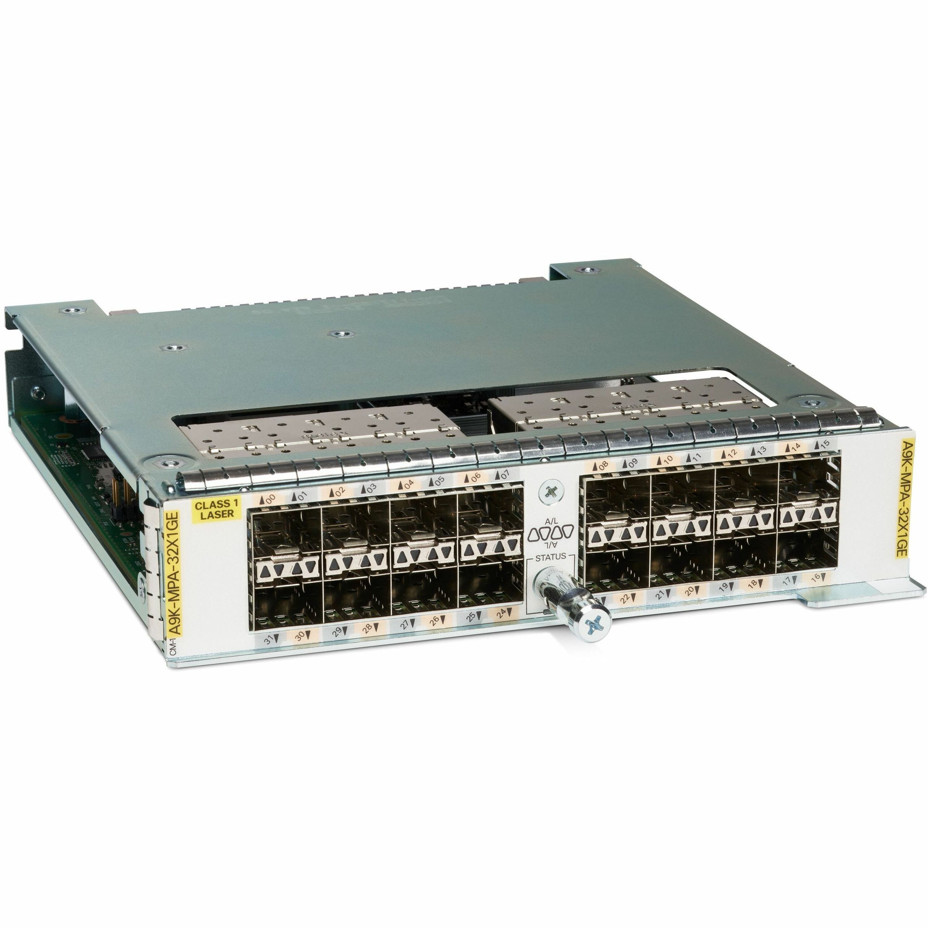 Cisco ASR 9000 32-port 1-Gigabit Ethernet Modular Port Adapter with MACSec, requires cSFP or SFP optics