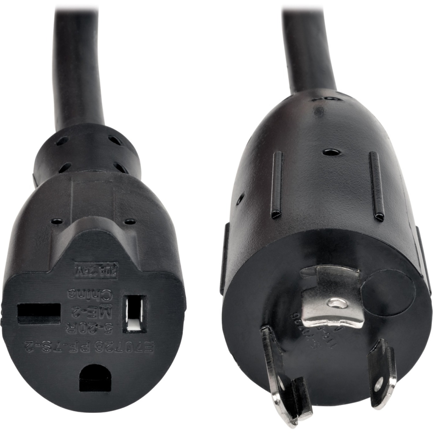 Tripp Lite by Eaton Power Cord Adapter NEMA L5-20P to NEMA 5-20R - Heavy-Duty 20A 125V 12 AWG 6-in. (15.24 cm) Black
