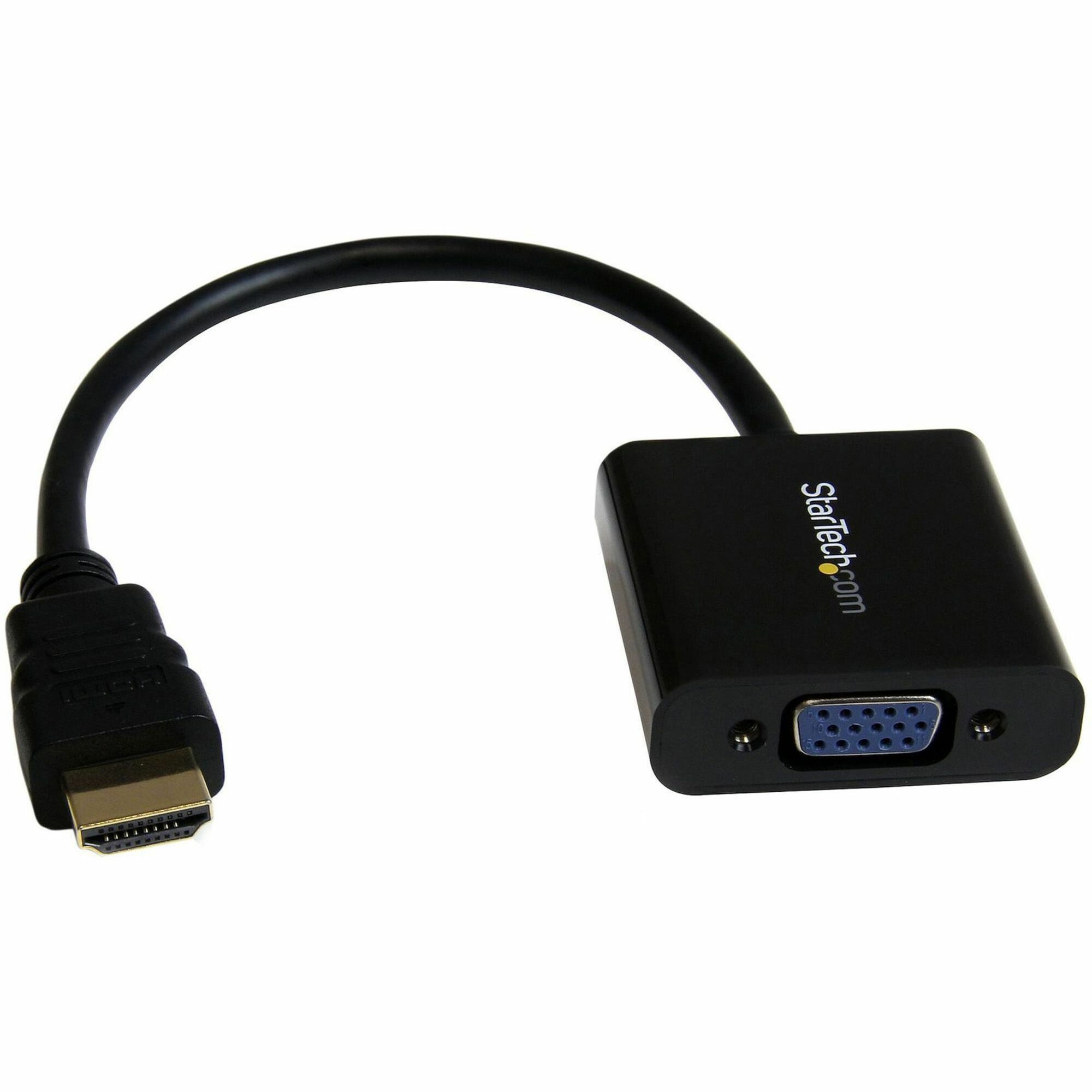 StarTech HDMI to VGA Adapter - 1080p - 1920 x 1080 - Black - HDMI Converter - VGA to HDMI Monitor Adapter