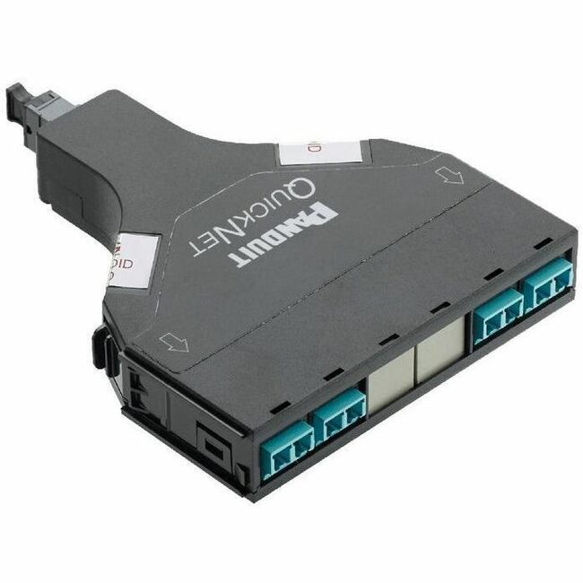 Panduit Quicknet 4-1 Conversion MPO-LC Fiber Cassette OM3, 12 Fiber, Method A, Std IL