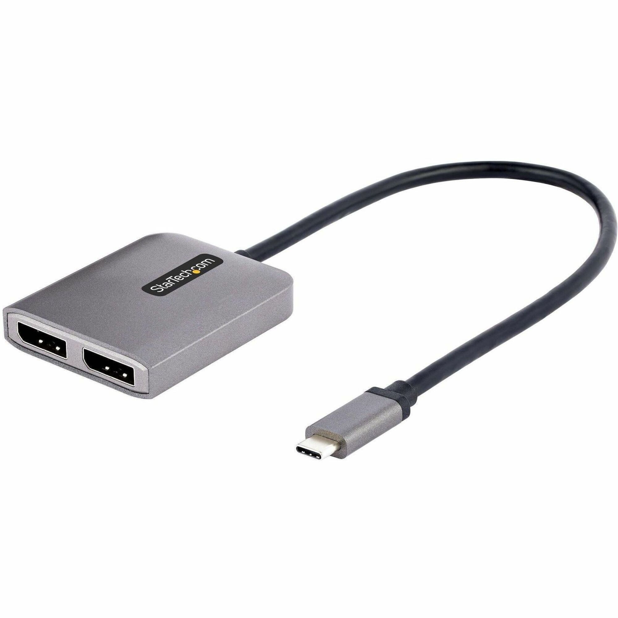 StarTech USB-C to Dual DisplayPort 1.4 Adapter, USB Type-C Multi-Monitor MST Hub, Dual 5K 60Hz DP Display Extender / Splitter, Windows