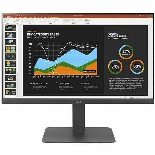 LG 24BR650B-C 24" Class Full HD LCD Monitor - 16:9 - Textured Black