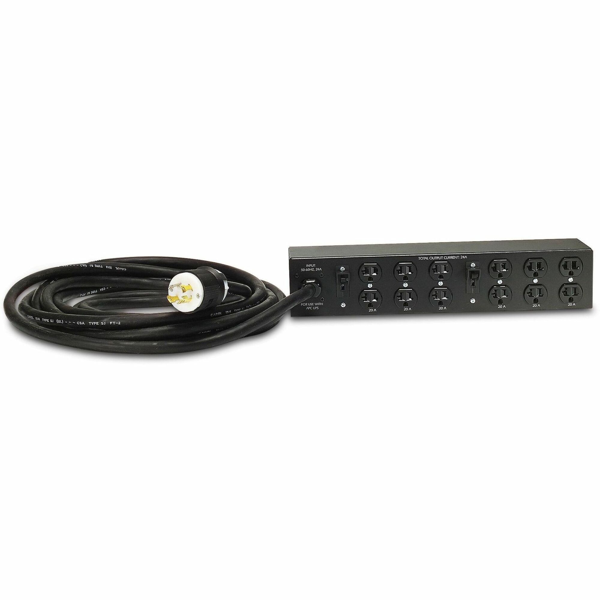 APC NetShelter Basic Rack PDU Extender, 2U, 30A, 120V, 12 NEMA 5-20 outlet
