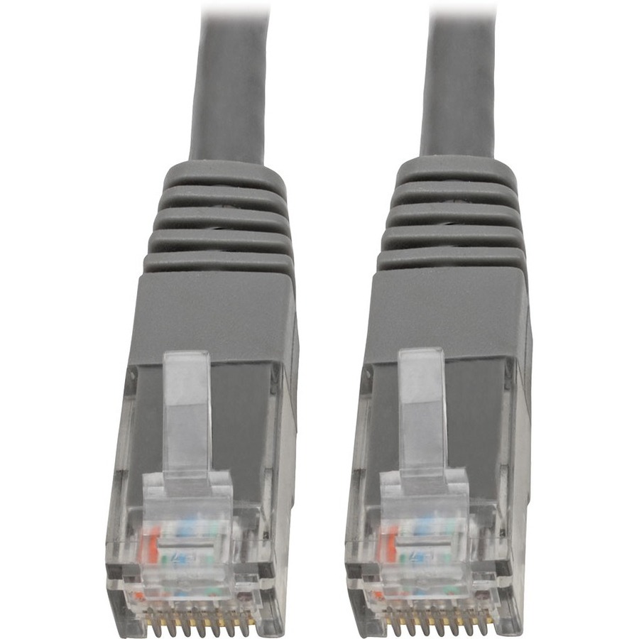 Tripp Lite by Eaton Cat6 Gigabit Molded (UTP) Ethernet Cable (RJ45 M/M) PoE Gray 15 ft. (4.57 m)