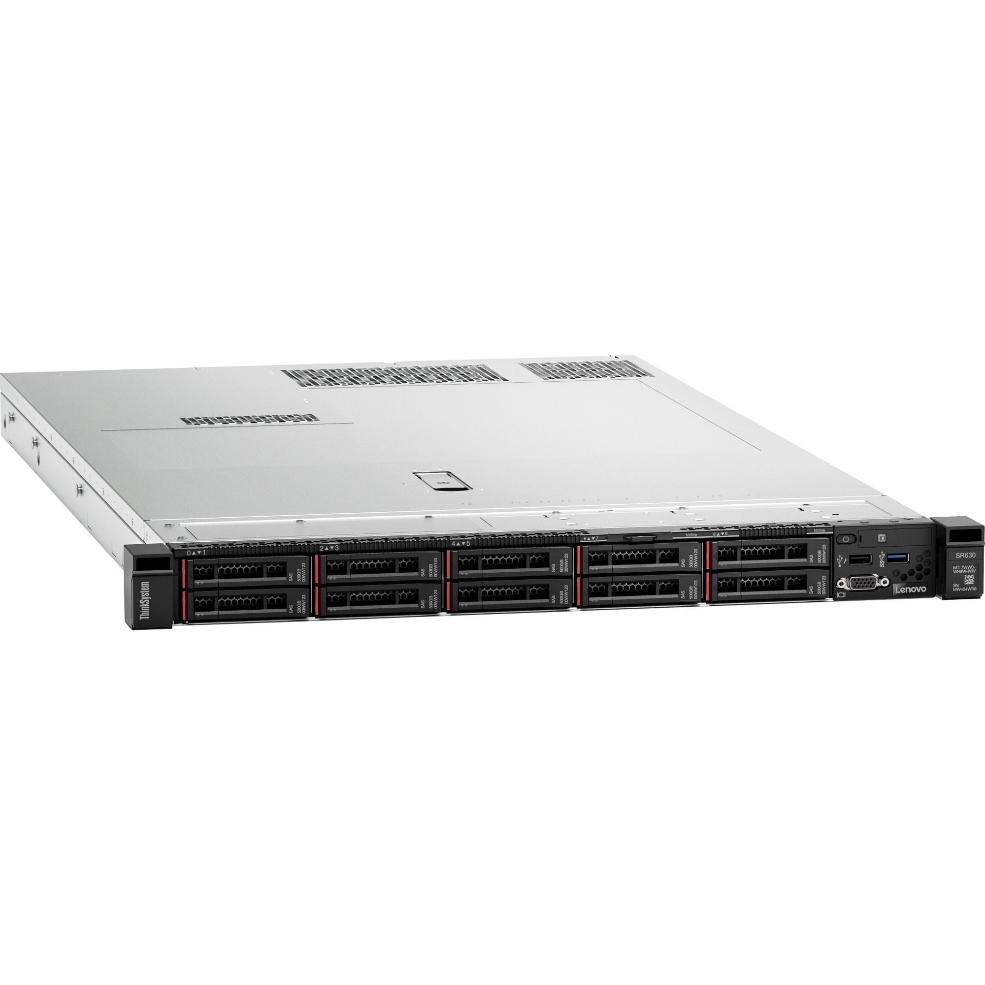 Lenovo ThinkSystem SR630 7X02A0GVNA 1U Rack Server - 16 GB RAM - Serial ATA, 12Gb/s SAS Controller