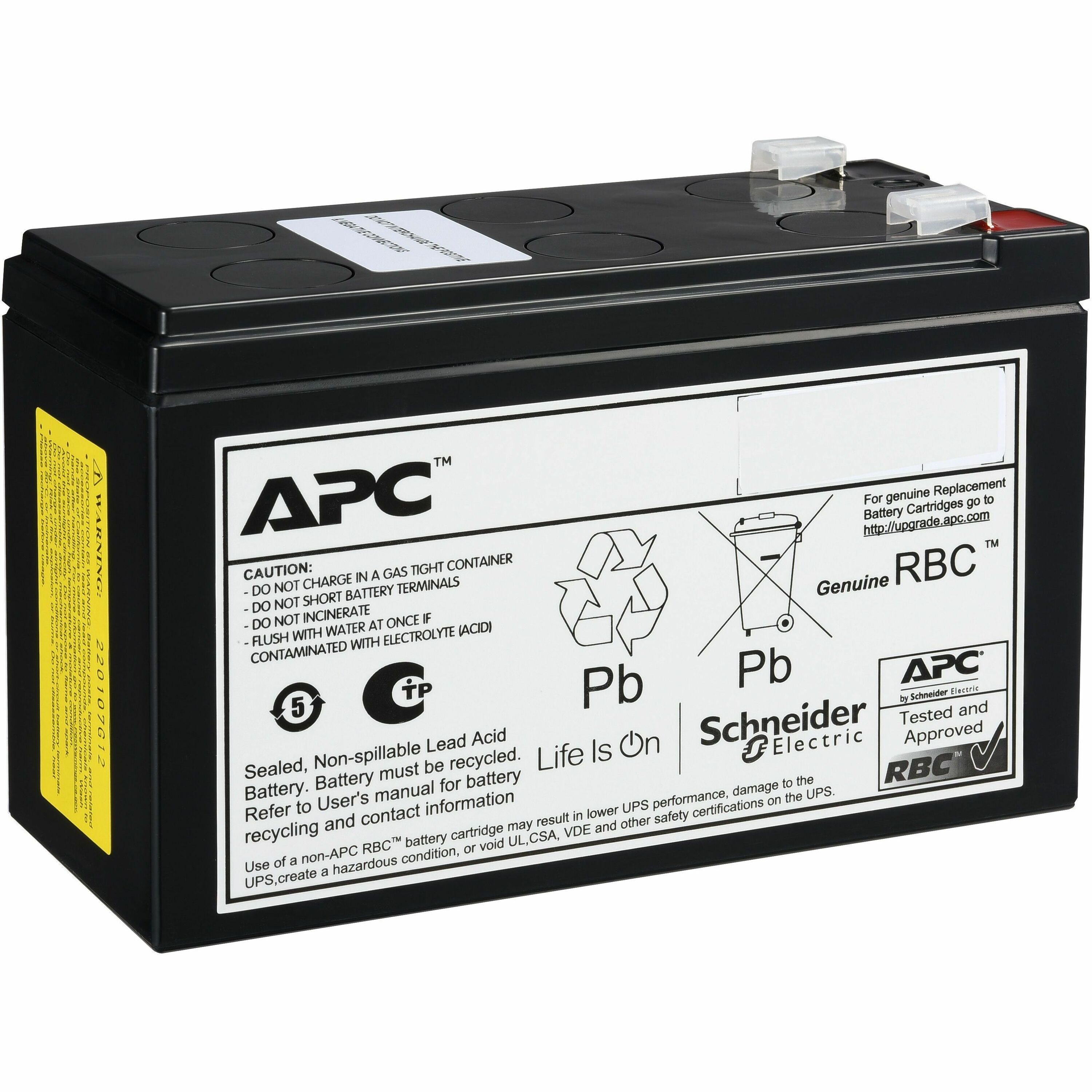 APC Replacement Battery Cartridge, VRLA, 9Ah, 24V DC, 2-year warranty