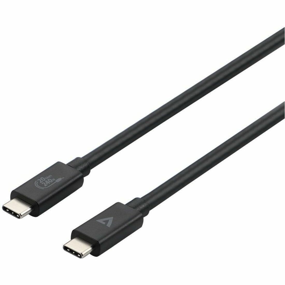 V7 USB 20Gbps 240W USB Type-C Cable 2M/6.6ft Black