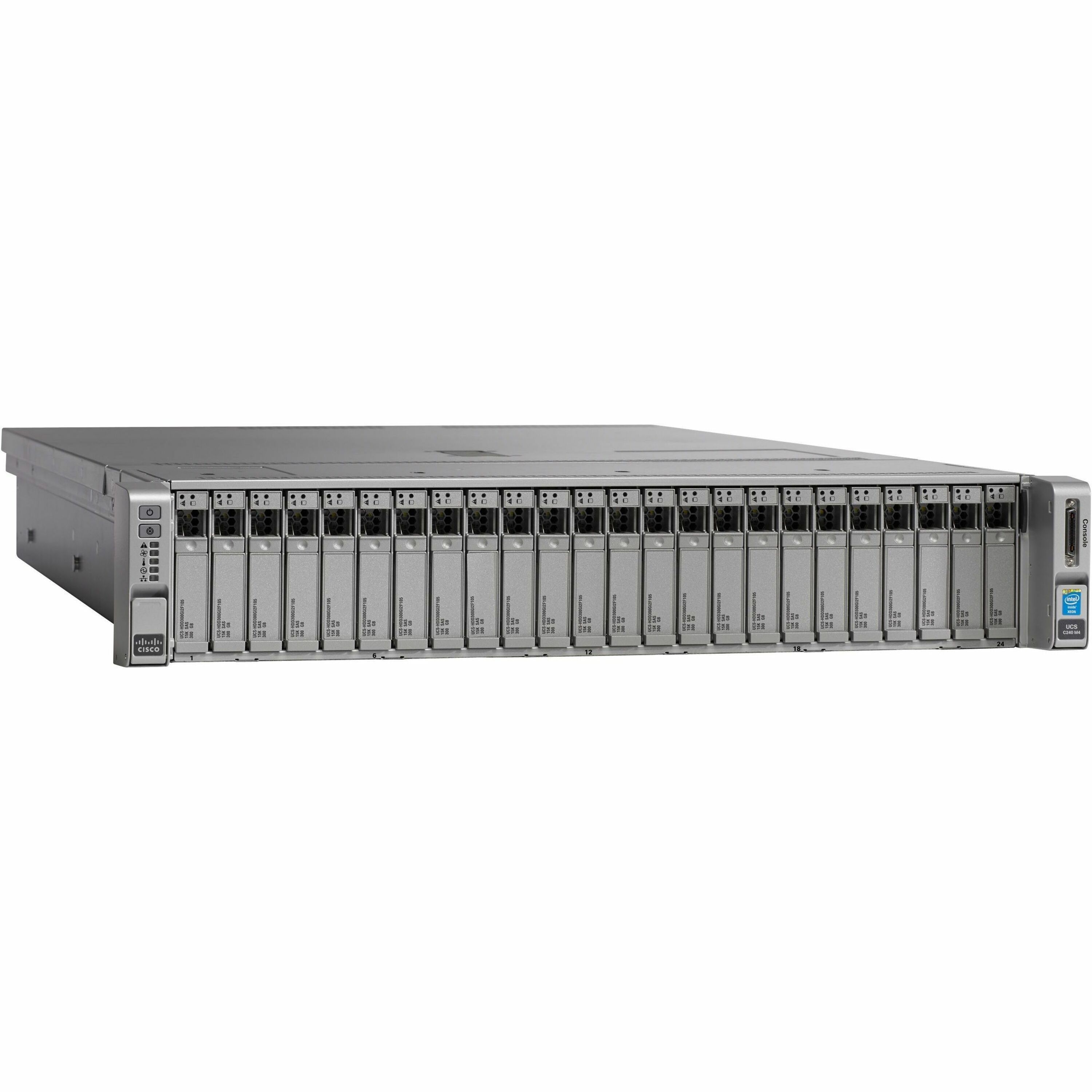 Cisco C240 M4 2U Rack Server - 2 x Intel Xeon E5-2630 v3 2.40 GHz - 128 GB RAM - 12Gb/s SAS, Serial ATA/600 Controller