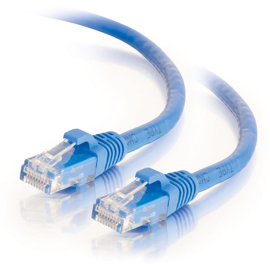 C2G 3ft Cat6 Snagless Unshielded UTP Ethernet Network Patch Cable (RJ45 M/M), Blue, Standard RJ45 Connectors, 5600pf/100m