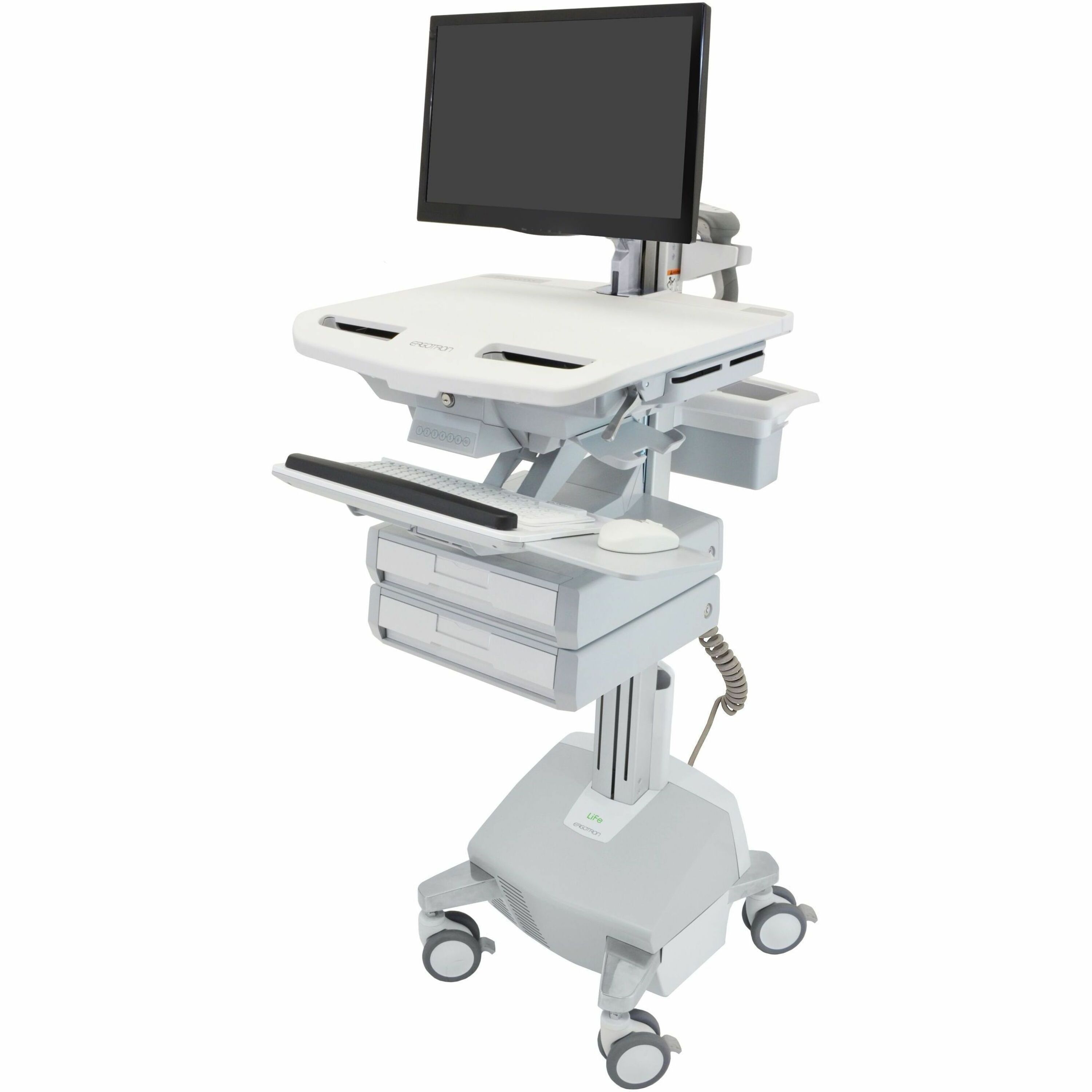 Ergotron StyleView Cart with LCD Arm, LiFe Powered, 2 Drawers (1x2), US/CA/MX
