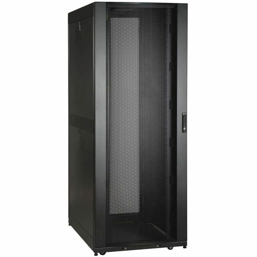 Tripp Lite by Eaton 45U SmartRack Wide Standard-Depth Rack Enclosure Cabinet with Doors and Side Panels 2 Pre-Installed Cable Managers