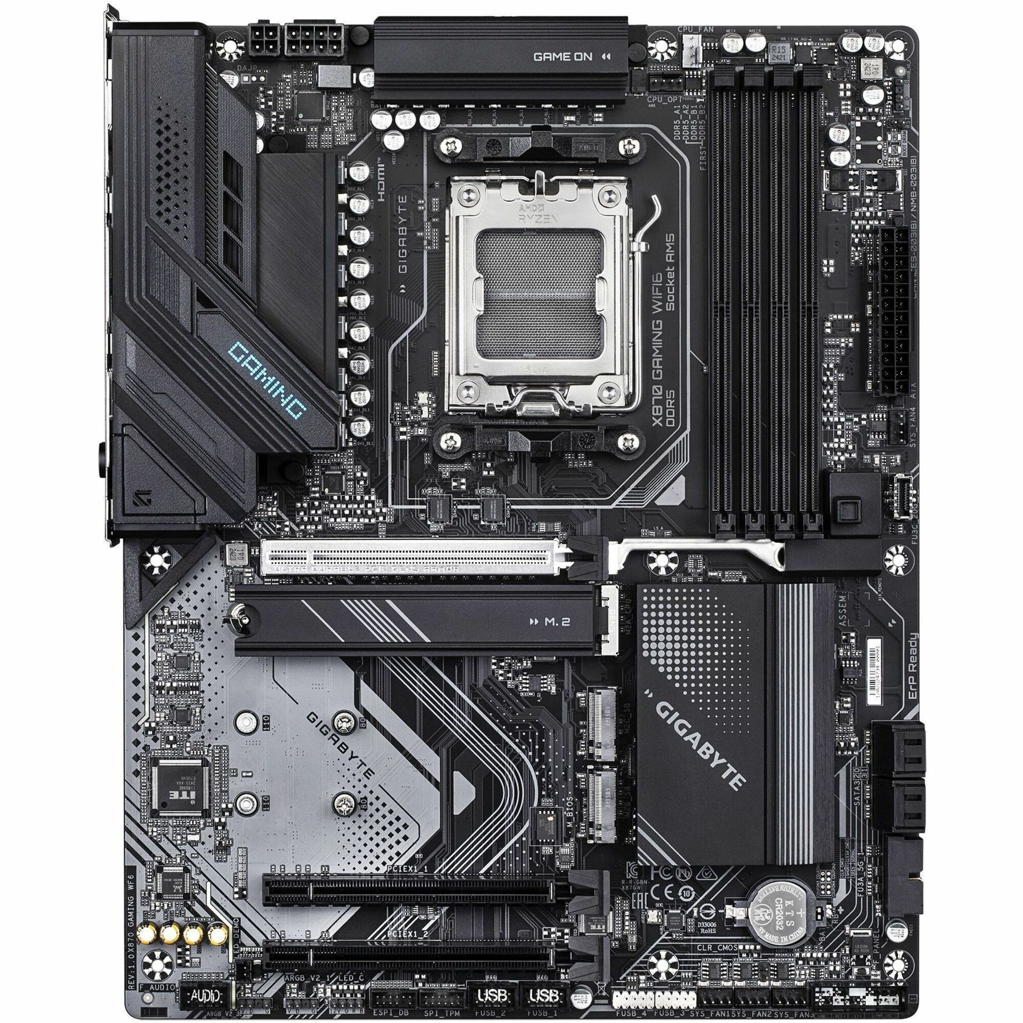 GIGABYTE Ultra Durable X870 GAMING WIFI6 Gaming Desktop Motherboard - AMD X870 Chipset - Socket AM5 - ATX