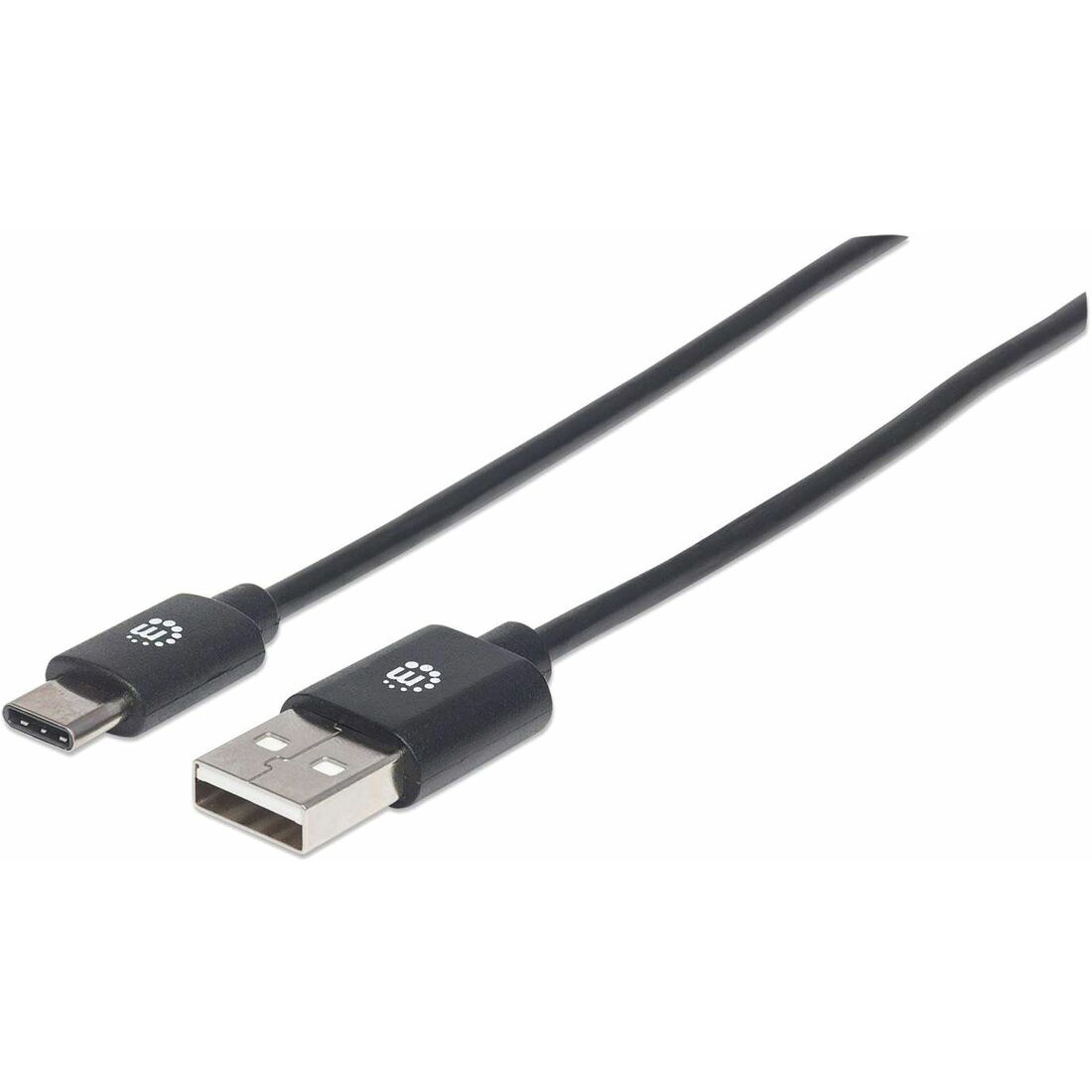 USB-C to USB-A Cable, 2m, Male to Male, 480 Mbps (USB 2.0), Hi-Speed USB, Black, Lifetime Warranty, Equivalent to USB2AC2M