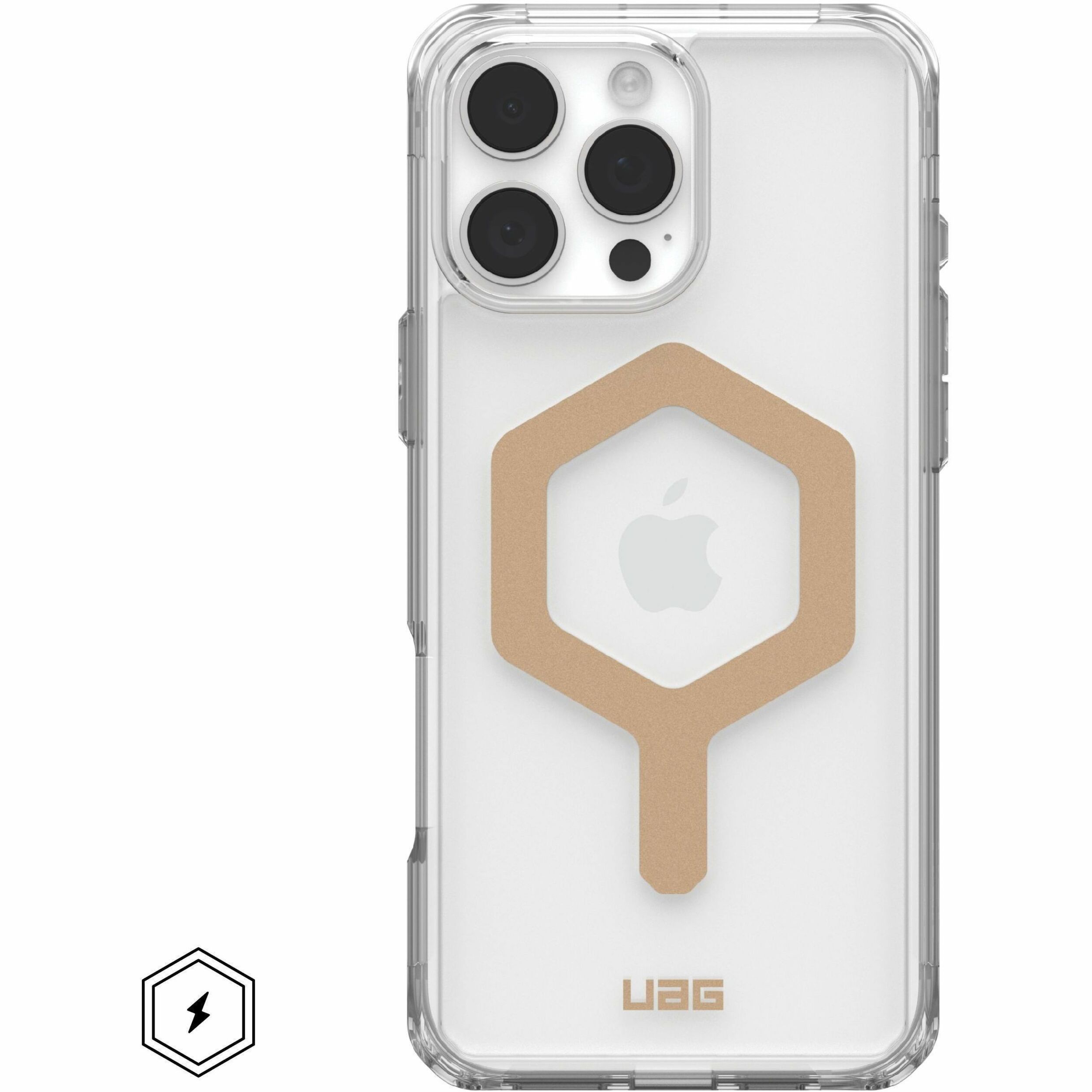 Urban Armor Gear Plyo iPhone 16 Pro Max Case - Ice/Gold
