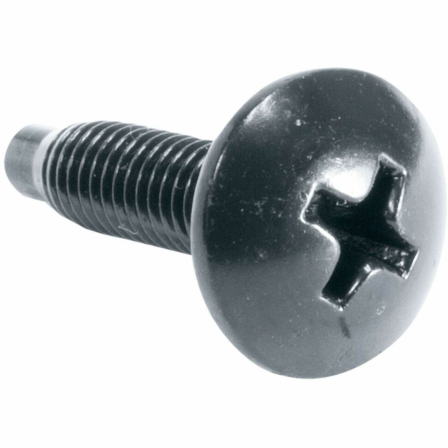 Middle Atlantic 10-32 Rack Screws - Phillips Drive Style - Truss Head - 0.75in Length - 100 Pack - Black Gloss
