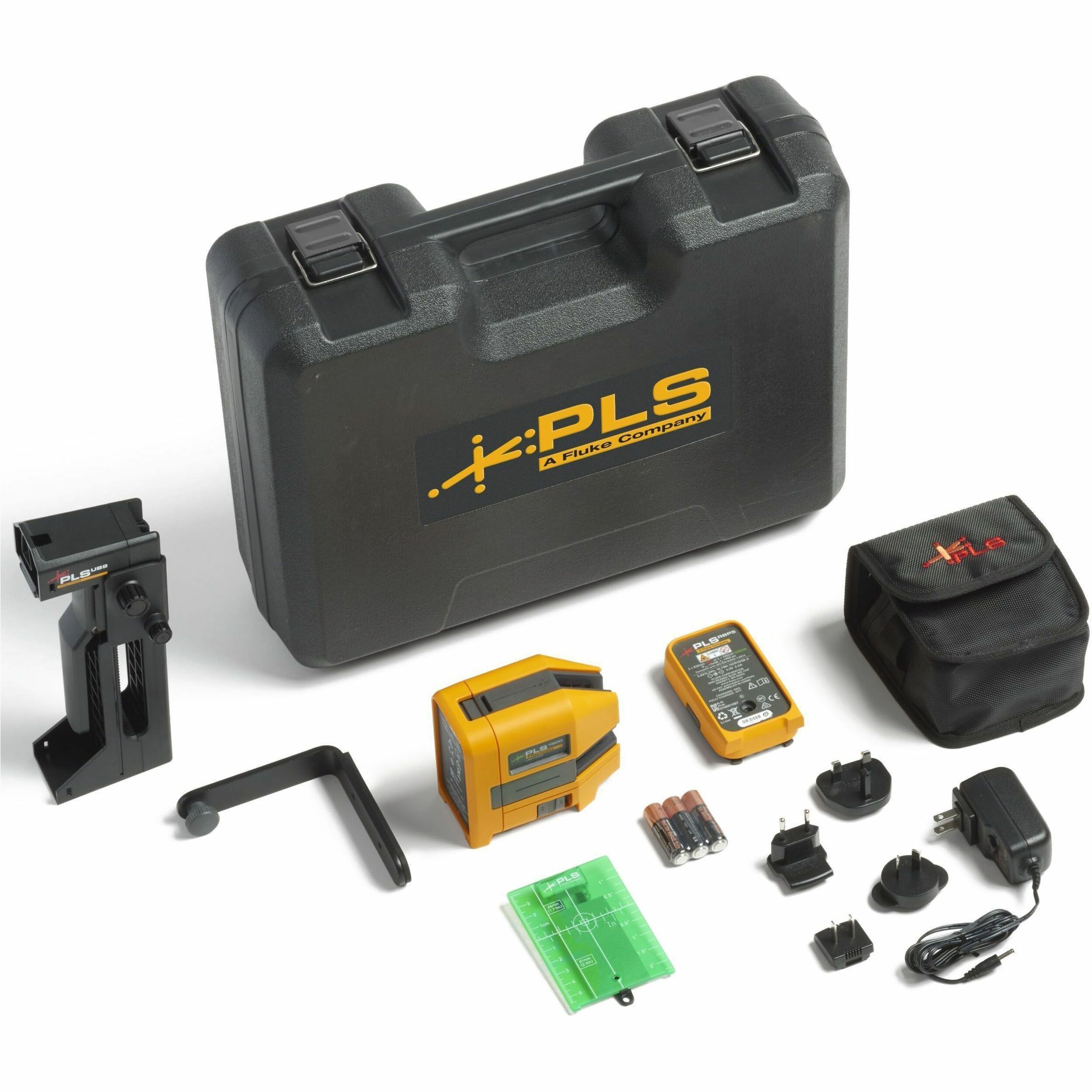 Fluke Networks PLS 180G RBP Green Cross Line Laser Level Kit