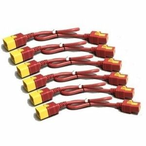 Power Cord Kit (6 EA), Locking, C19 TO C20, 0.6M (2FT), Red