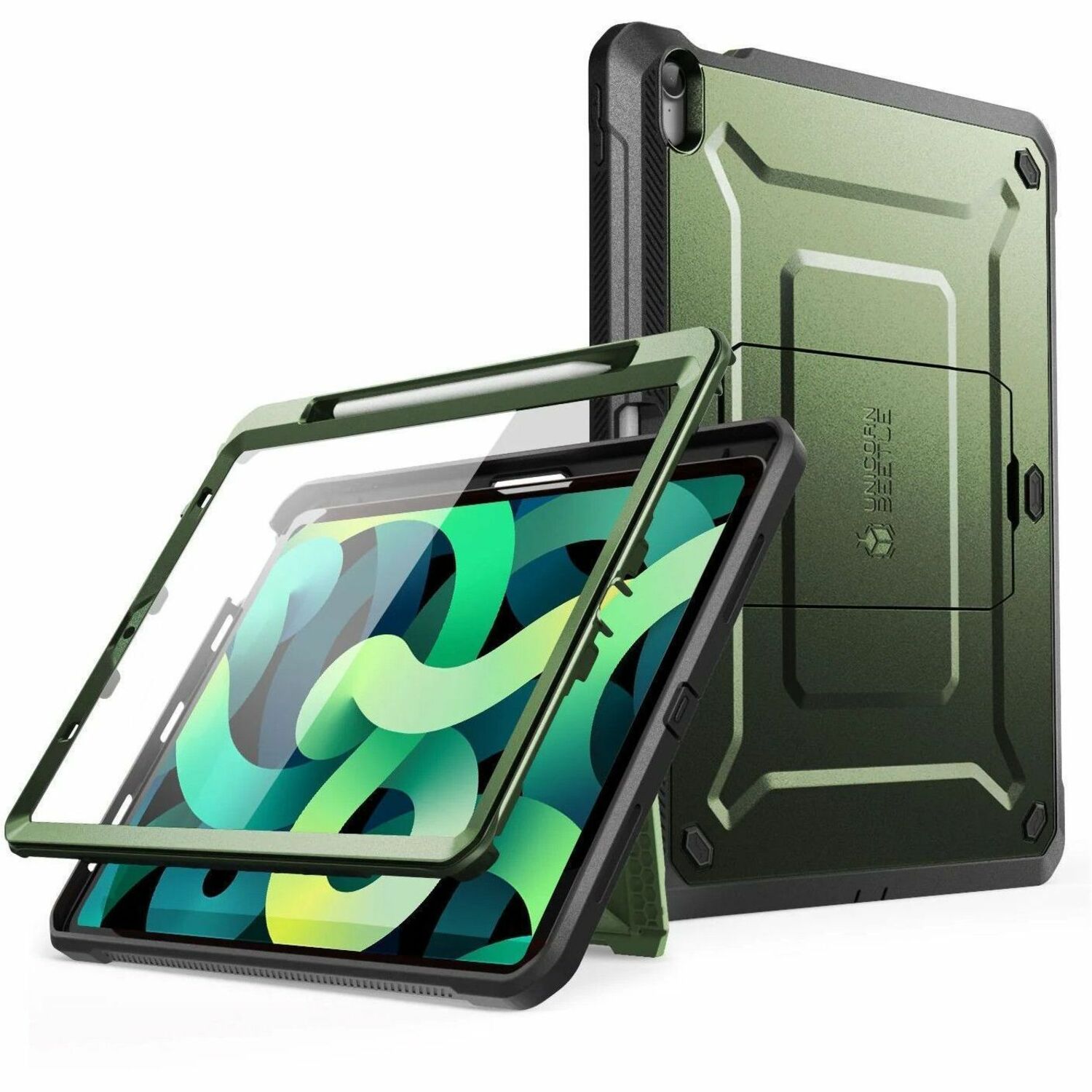 SUP iPad Air 4 / 5 Unicorn Beetle PRO Rugged Kickstand Case-Dark Green