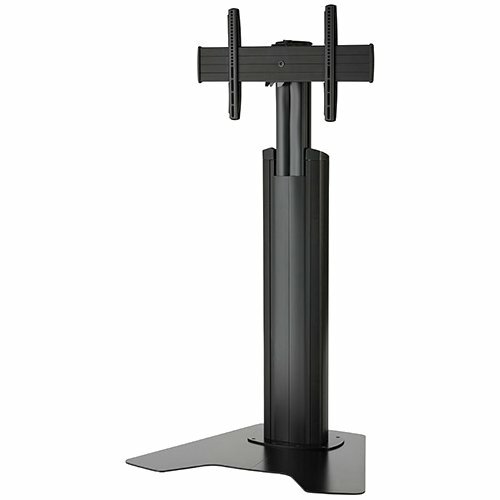 Chief Fusion Medium Height-Adjustable Floor Stand Display Mount - For Displays 32-65" - Black