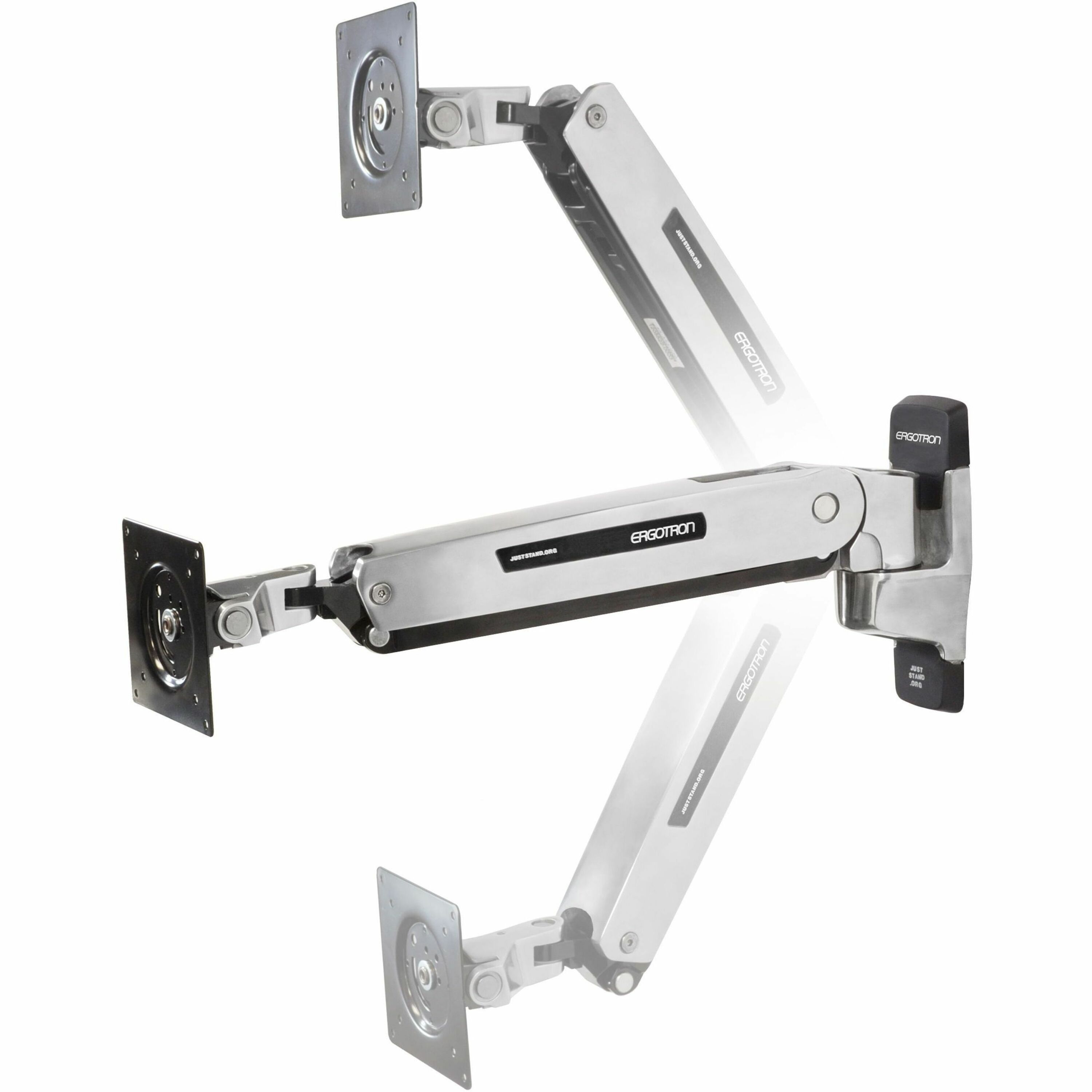 Ergotron Interactive Mounting Arm for TV, Display, Monitor - Polished Aluminum