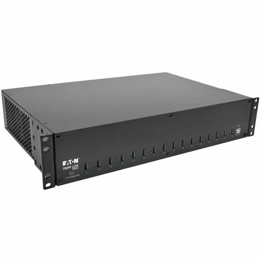 Tripp Lite by Eaton 16-Port USB Charging Station with Syncing, 230V, 5V 40A (200W) USB Charger Output, 2U Rack-Mount