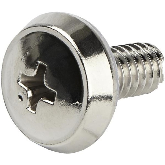 StarTech 12-24 Server Rack Screws, 50 pack, Nickel-plated (CABSCRWS1224), TAA