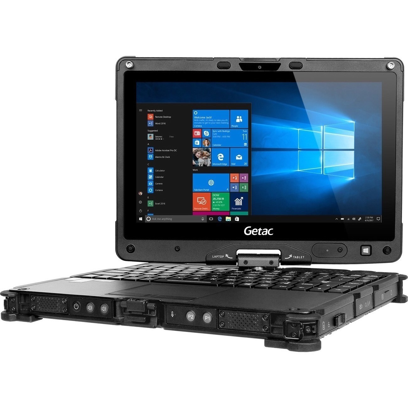 Getac V110 V110 G7 11.6" Touchscreen Rugged Convertible 2 in 1 Notebook - Full HD - Intel Core i7 12th Gen i7-1255U - vPro Technology - 16 GB - 256 GB SSD
