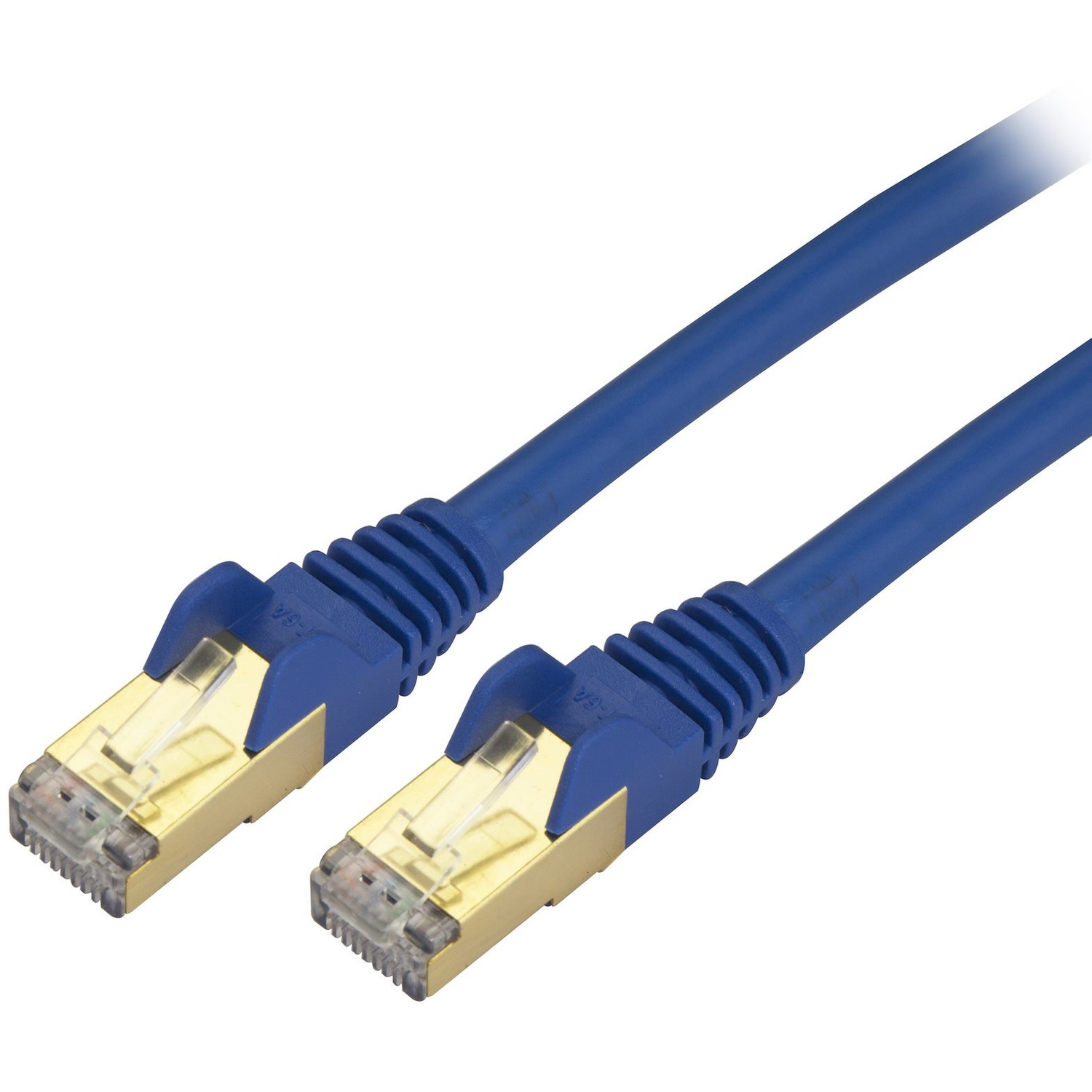 StarTech 6 in CAT6a Ethernet Cable - 10 Gigabit Category 6a Shielded Snagless 100W PoE Patch Cord - 10GbE Blue UL Certified Wiring/TIA