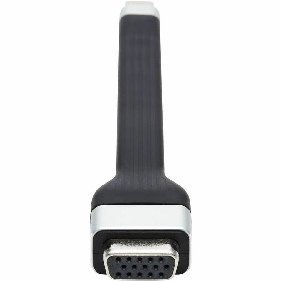 Eaton Tripp Lite Series USB-C to VGA Flat Adapter Cable (M/F), 1080p 60 Hz, Thunderbolt 3 Compatible, Black, 5 in. (12.7 cm)