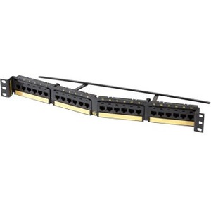 Ortronics Clarity Cat6a 24 Port Angled Panel - 110/6port - T568A/B - 1.75 x 19 - HD