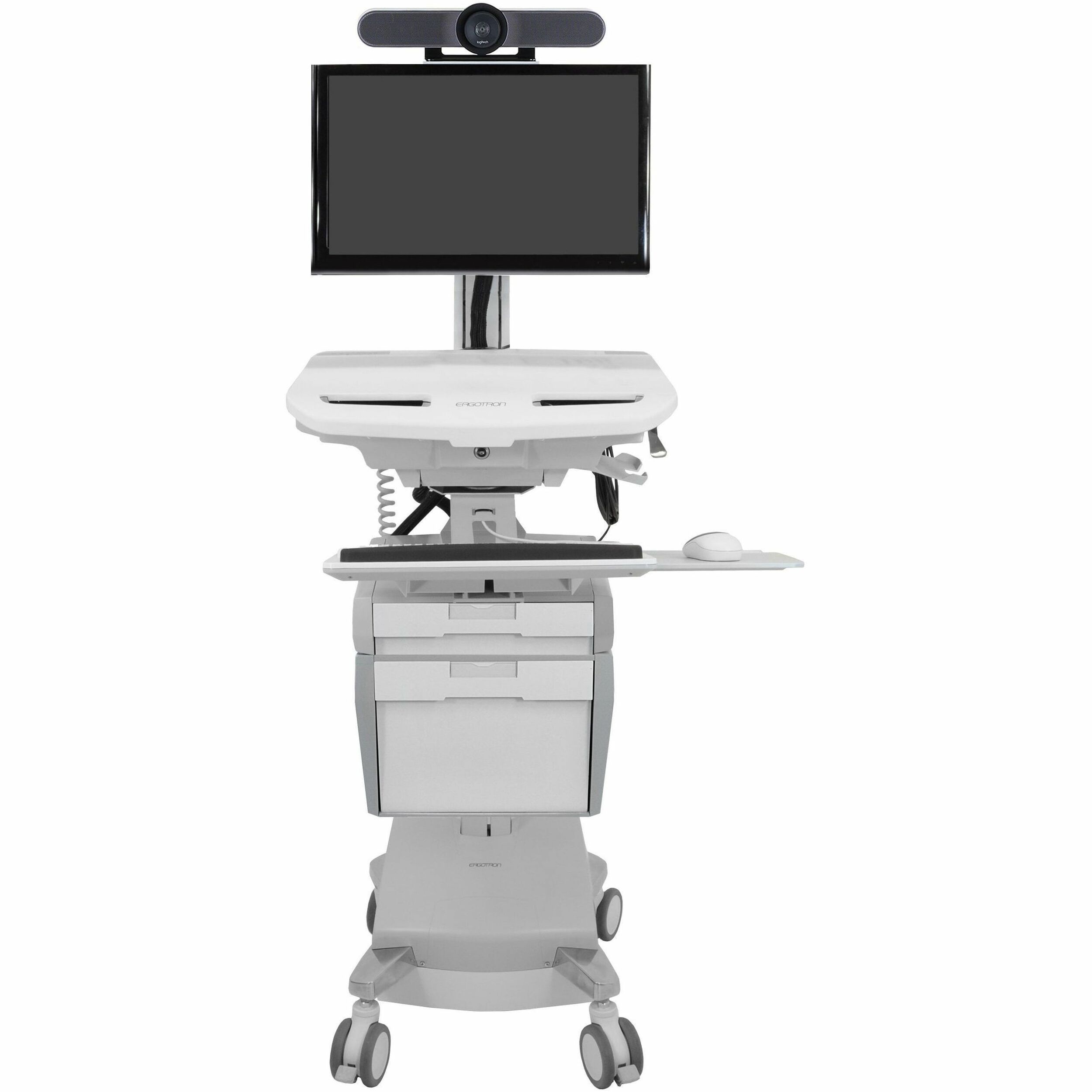 Ergotron StyleView Telepresence Cart, Single Monitor, Powered