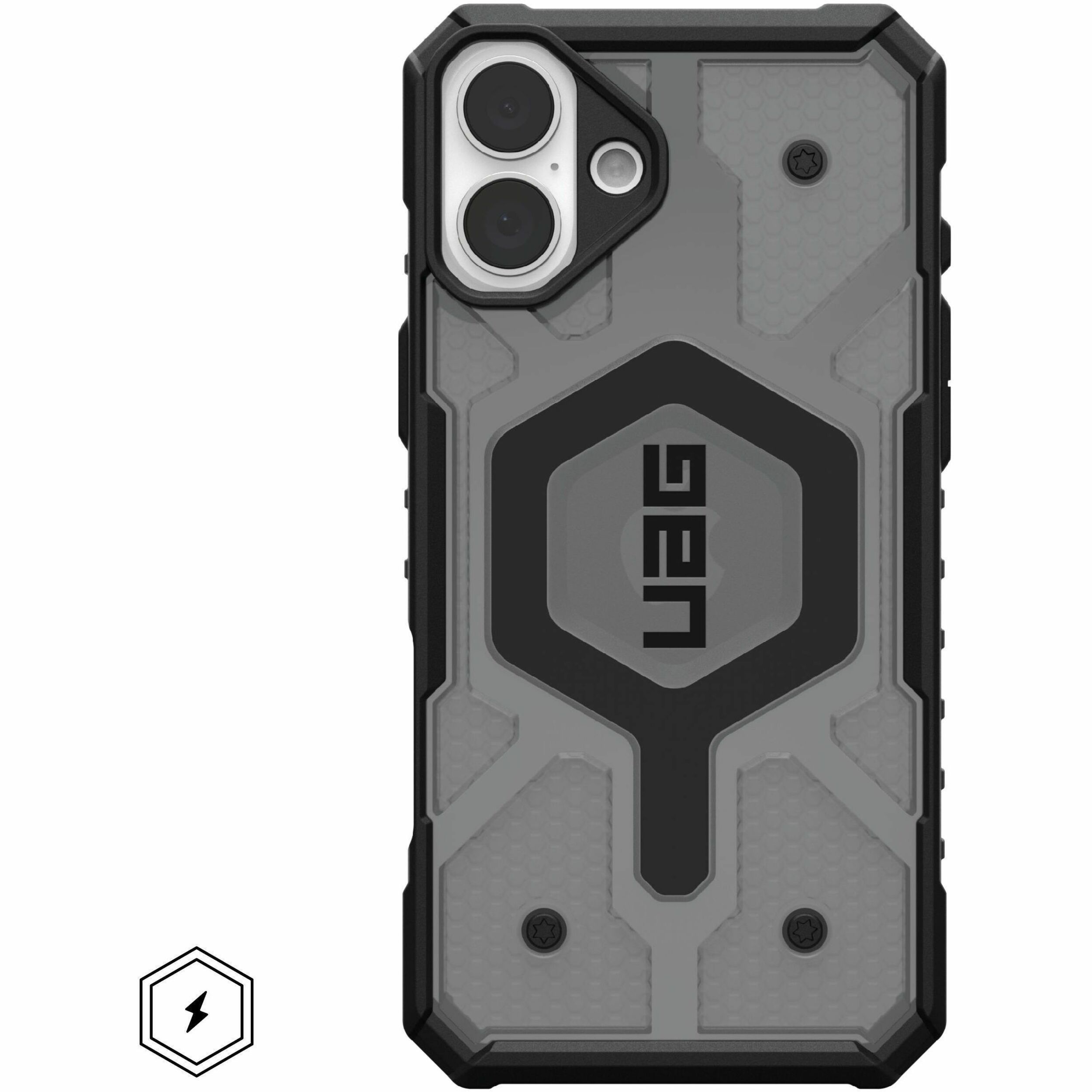Urban Armor Gear Pathfinder Clear iPhone 16 Plus Case - Ash/Black