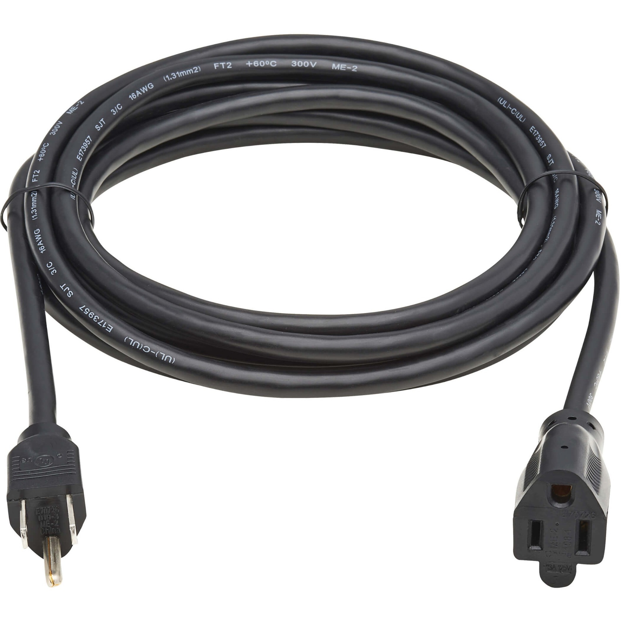 Eaton Tripp Lite Series Power Extension Cord, NEMA 5-15P to NEMA 5-15R - 13A, 120V, 16 AWG, 12 ft. (3.7 m), Black