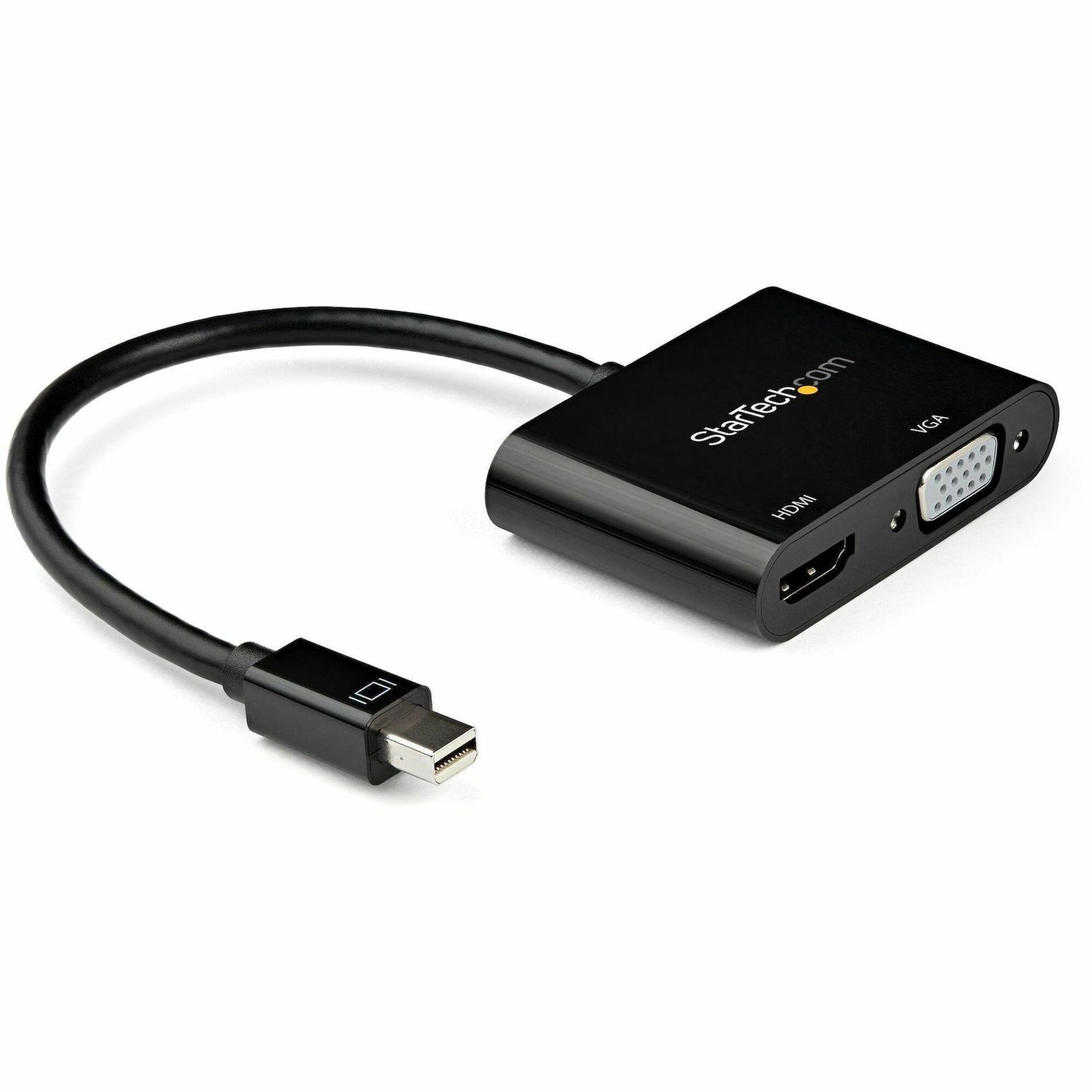 StarTech Mini DisplayPort to HDMI VGA Adapter - mDP 1.2 HBR2 to HDMI 2.0 4K 60Hz or VGA Video Monitor Converter - TB2 Compatible