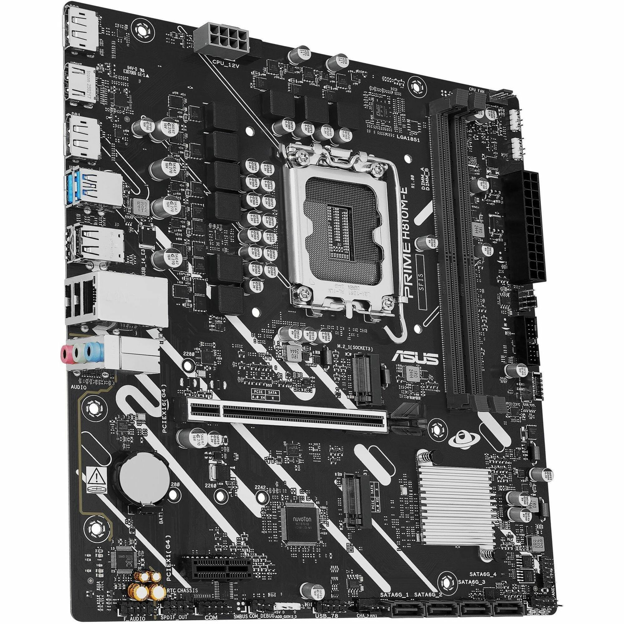 Asus Prime H810M-E-CSM Desktop Motherboard - Intel H810 Chipset - Socket LGA-1851 - Micro ATX