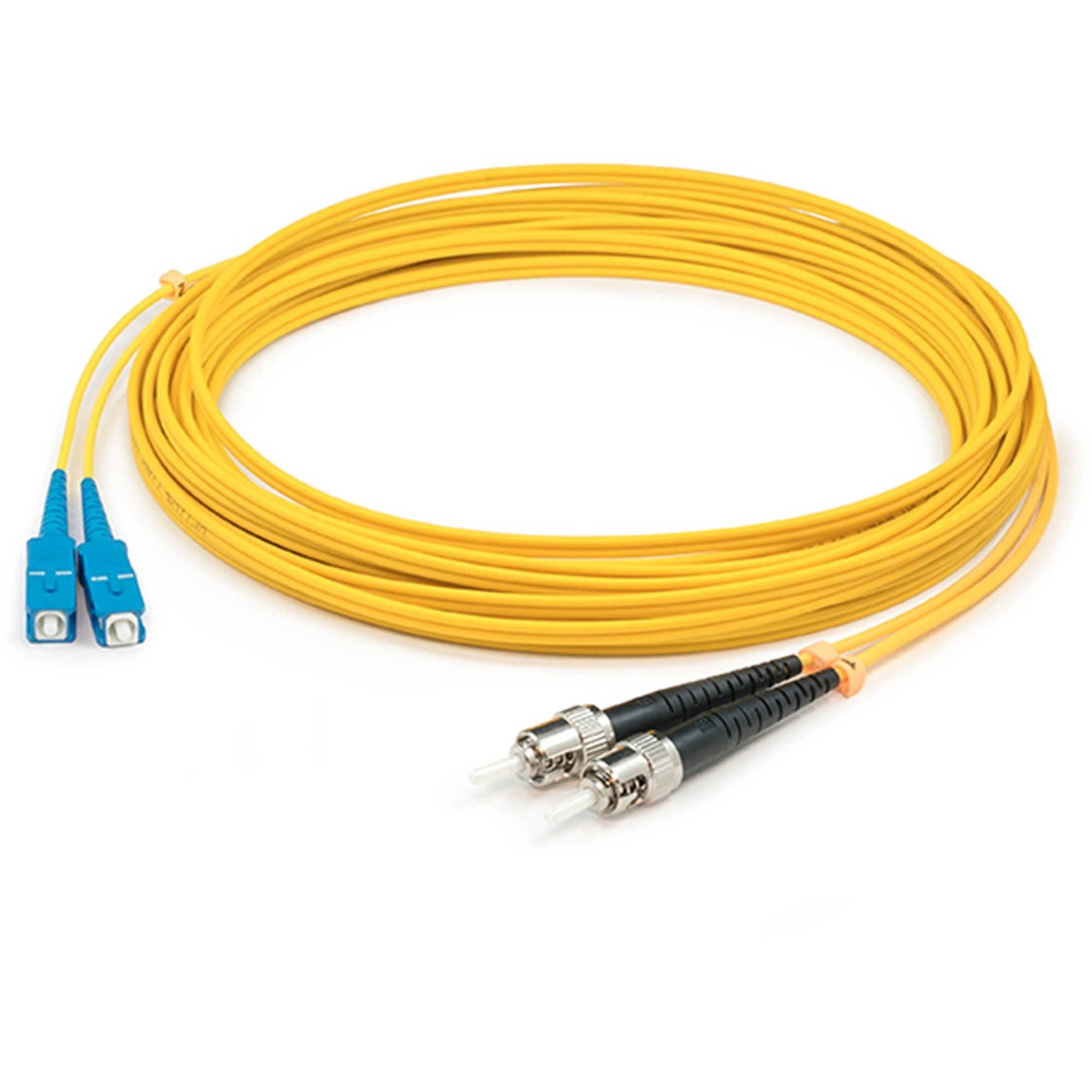 AddOn 47m ST to SC Yellow OS2 Duplex OFNP (Plenum-Rated) SMF Fiber Patch Cable