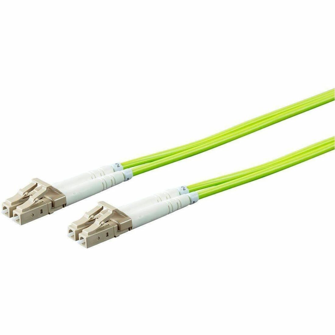 Monoprice Multi-Mode OM5 Fiber Optic Cable - LC-LC UL 2mm 50/125 OFNR Duplex Green 1m