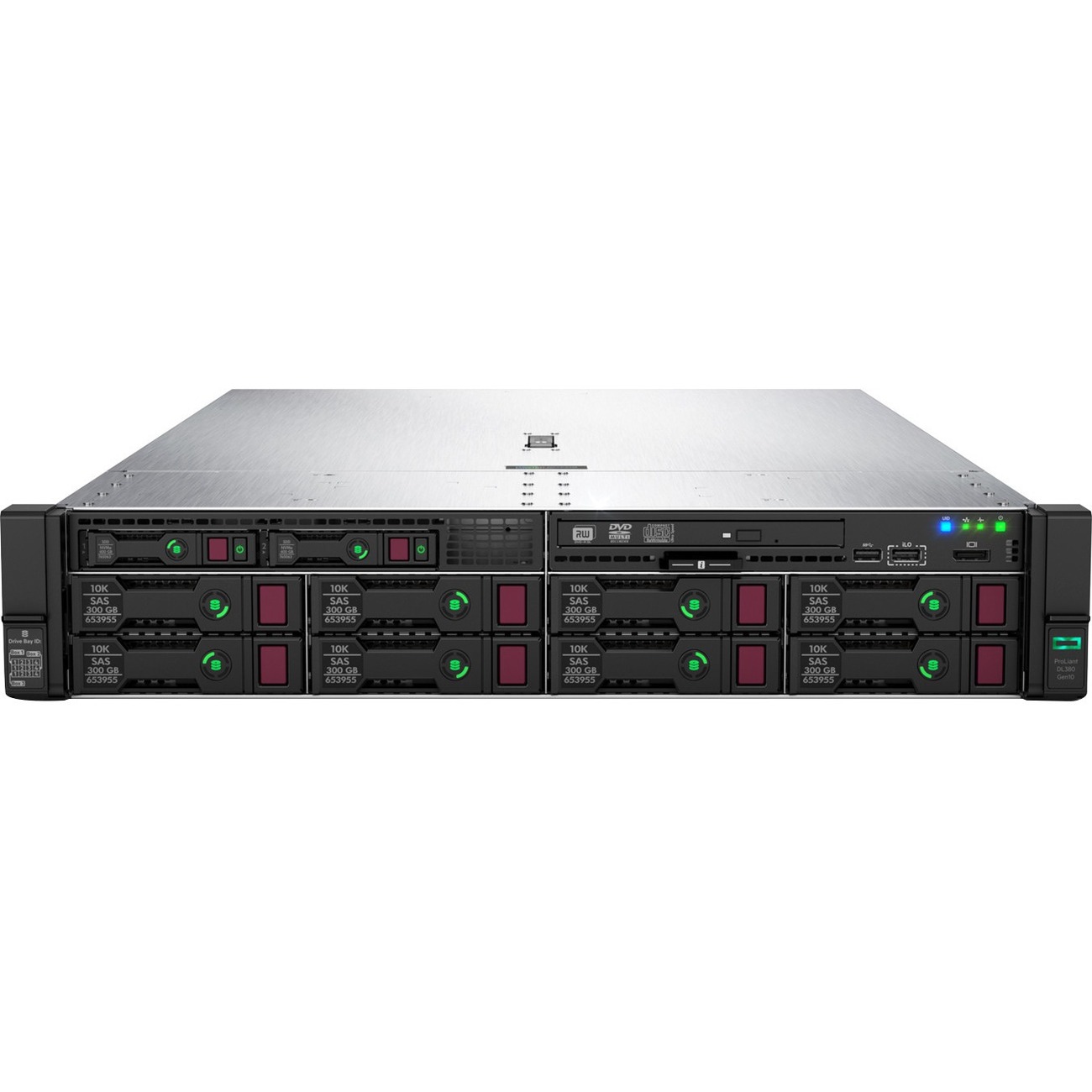 HPE ProLiant DL380 G10 2U Rack Server - 1 Xeon Gold 6242 2.80 GHz - 32 GB RAM - Serial ATA, 12Gb/s SAS Controller