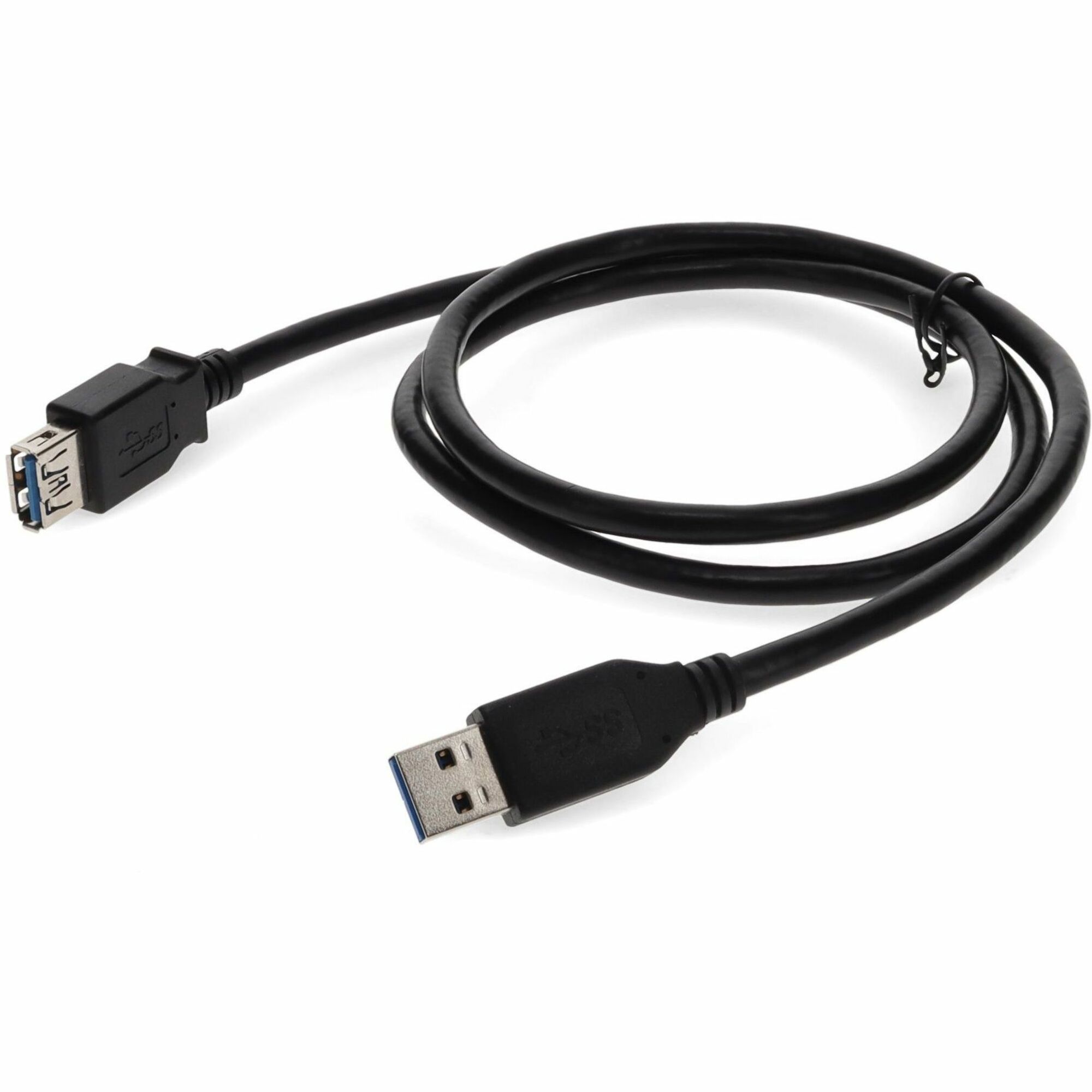 AddOn 1m USB a 3.0 Male to Female Black Cable