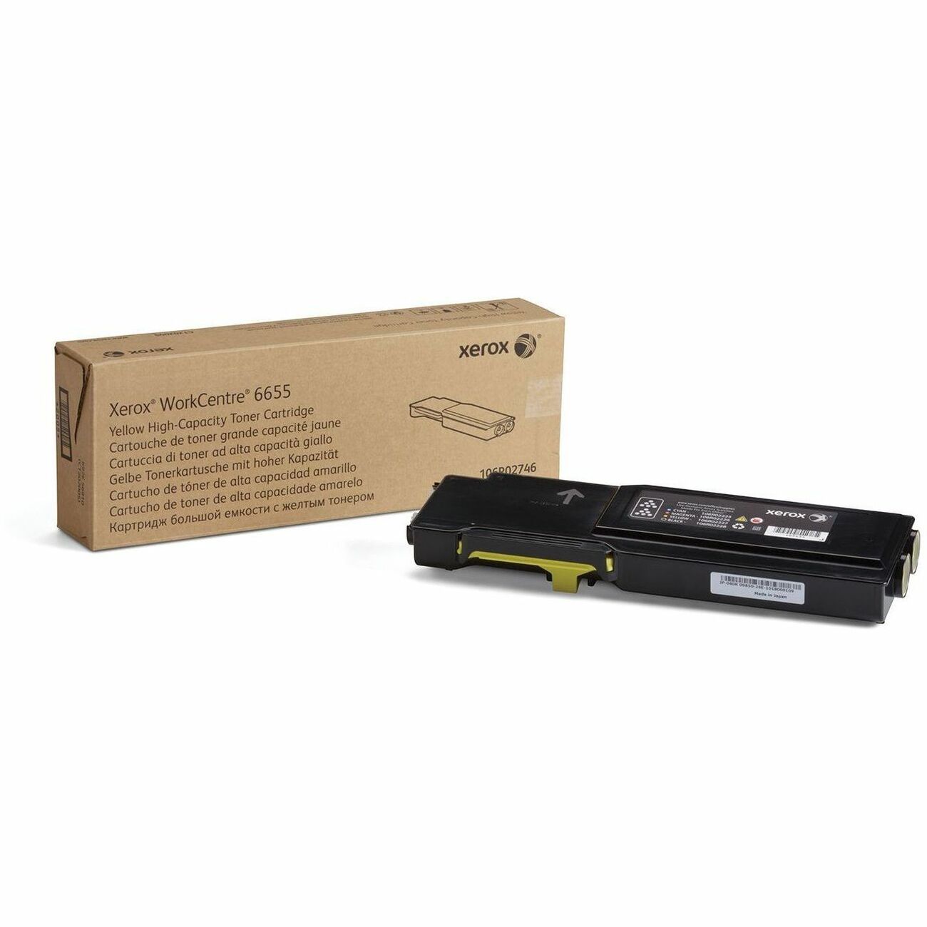 Xerox Genuine WorkCentre&reg; 6655/6655i Yellow High capacity Toner Cartridge (7500 Pages) - 106R02746