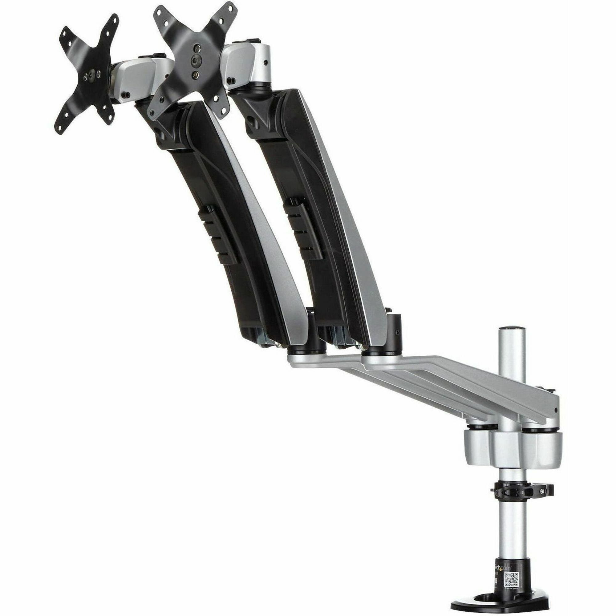 StarTech Desk Mount Dual Monitor Arm, Full Motion Premium Dual Monitor Mount, Up to 30"(19.8lb/9kg) VESA Mount Monitors, Toolless, TAA