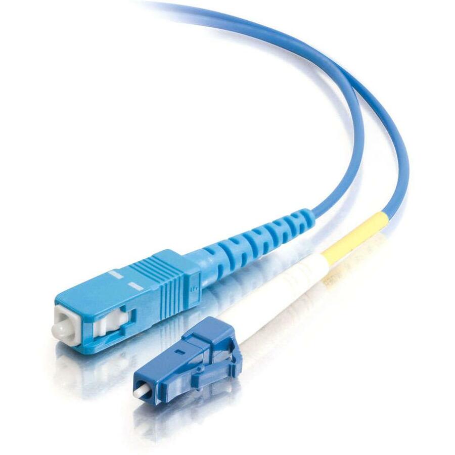 C2G-3m LC-SC 9/125 OS1 Simplex Singlemode PVC Fiber Optic Cable - Blue