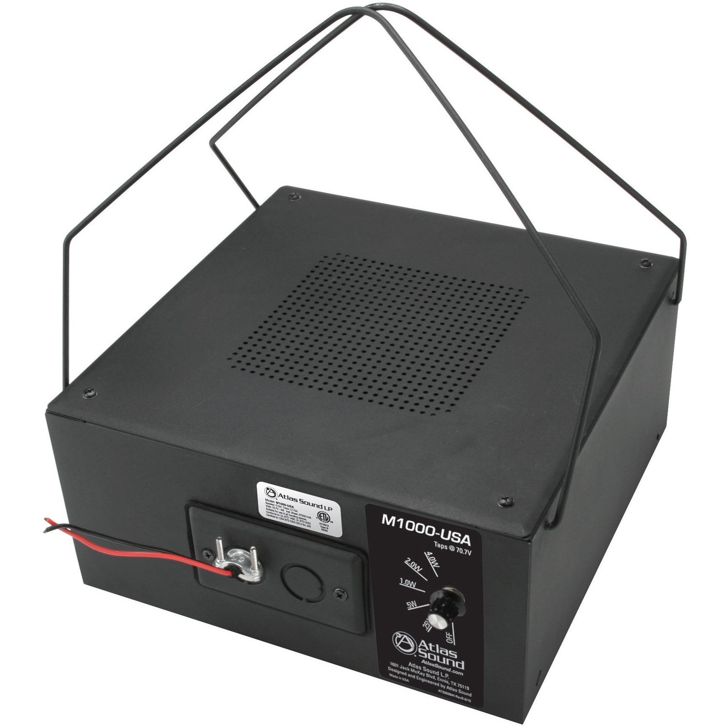 AtlasIED M1000-USA In-ceiling, Surface Mount Speaker - Black - TAA Compliant