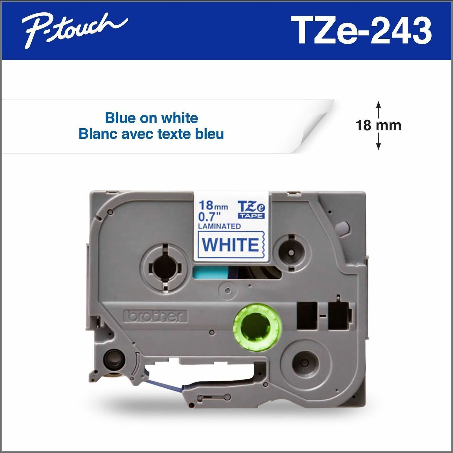 P-touch TZe Flat Surface Laminated Tape