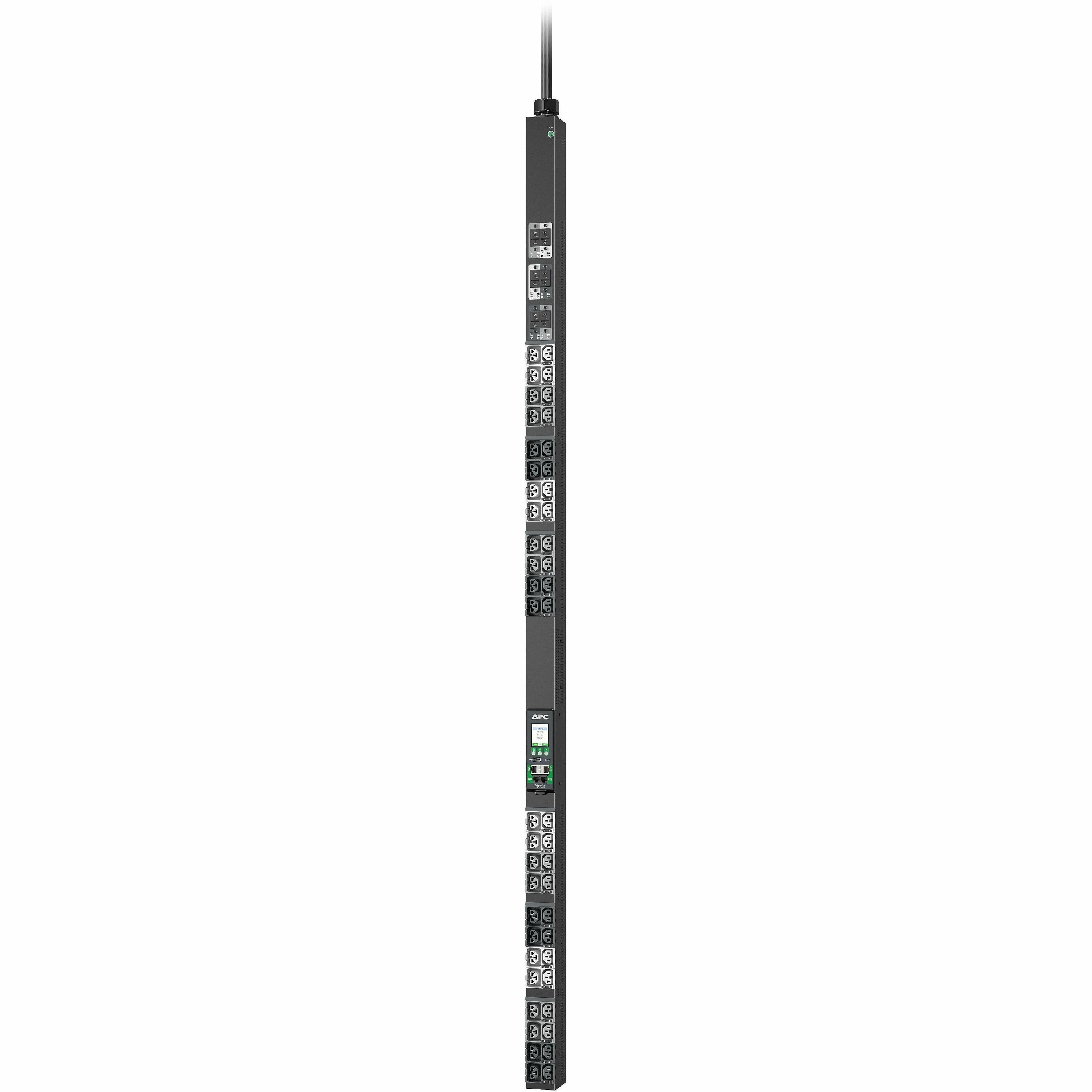 APC NetShelter Rack PDU Advanced, Metered Outlet, 3PH, 22.1kW 400V 32A or 17.3kW 415V 30A, 48 Outlets, IEC309