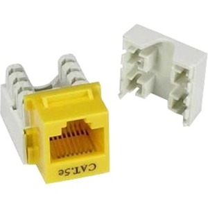 Unirise Cat5e Keystone Jack 110 Type Punch Down, Yellow