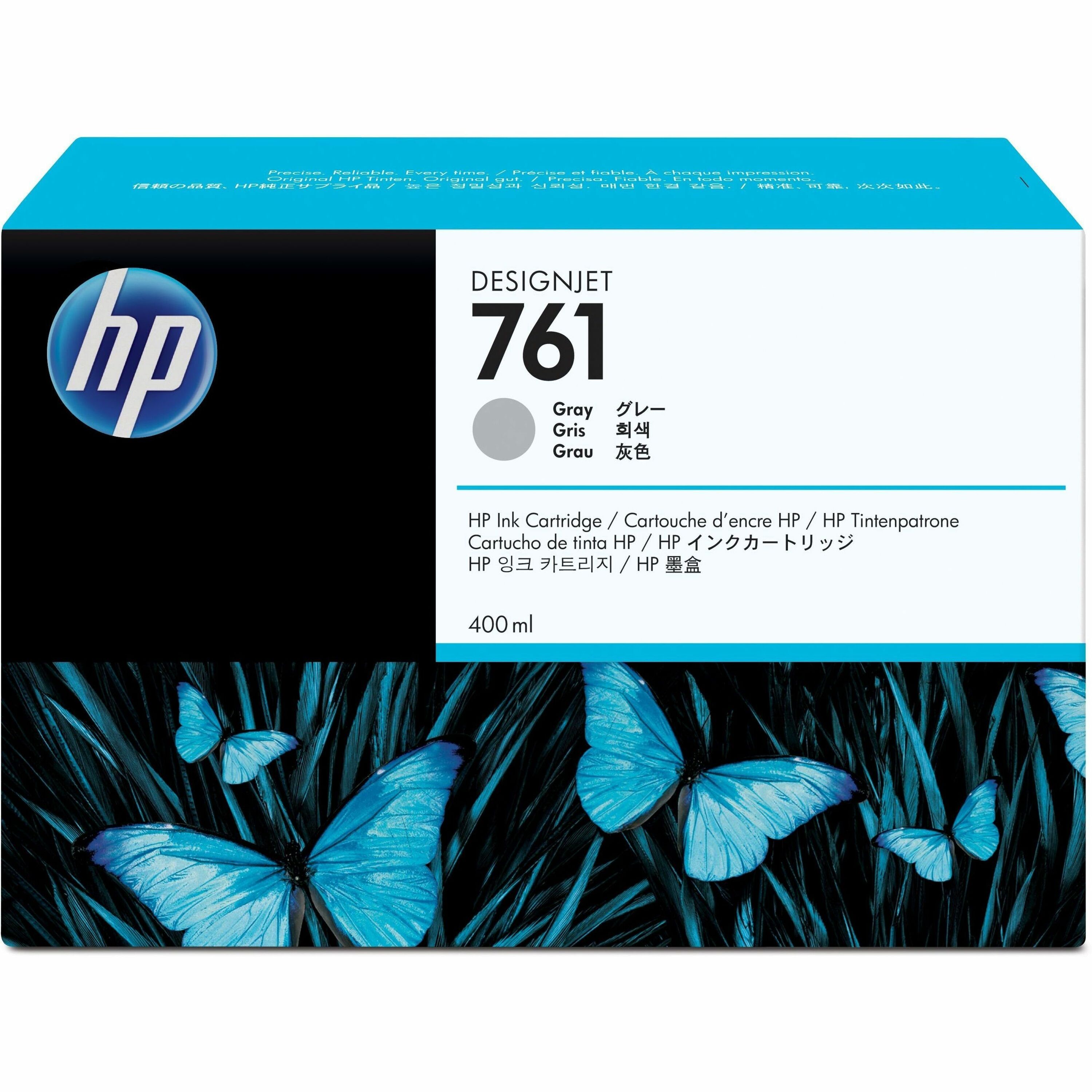 HP 761 (CM995A) Original Inkjet Ink Cartridge - Single Pack - Gray - 1 Each