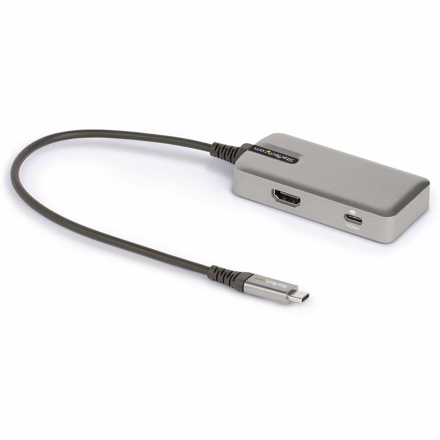 StarTech.com USB C Multiport Adapter, 4K 60Hz HDMI 2.0, 100W PD Pass-through, USB Hub, USB Type-C Mini Docking Station, 10" (25cm) Cable